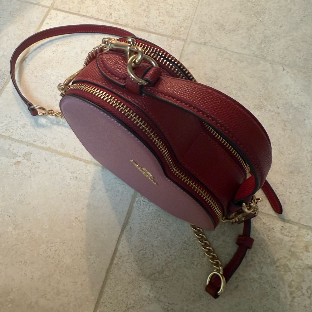 Coach Pink Heart-Shaped Crossbody Bag NWT - Picture 5 of 7